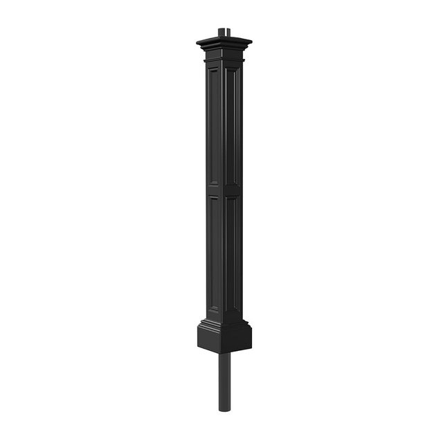 Mayne Liberty Heavy Duty Outdoor Lamp Post with Mount - Easy Install for Porch & Patio Lights, Weather & Fade Resistant, Shock Resistant, Long Lasting Outdoor Lighting Fixtures, Black