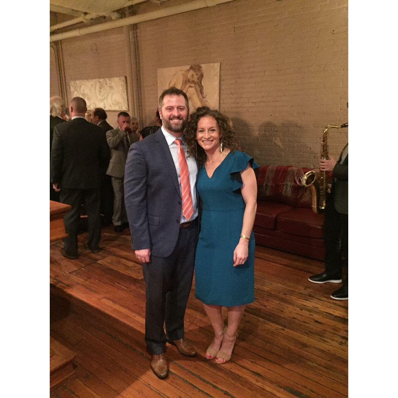 Our official first picture together at Liz and Mike's wedding in Troy, NY