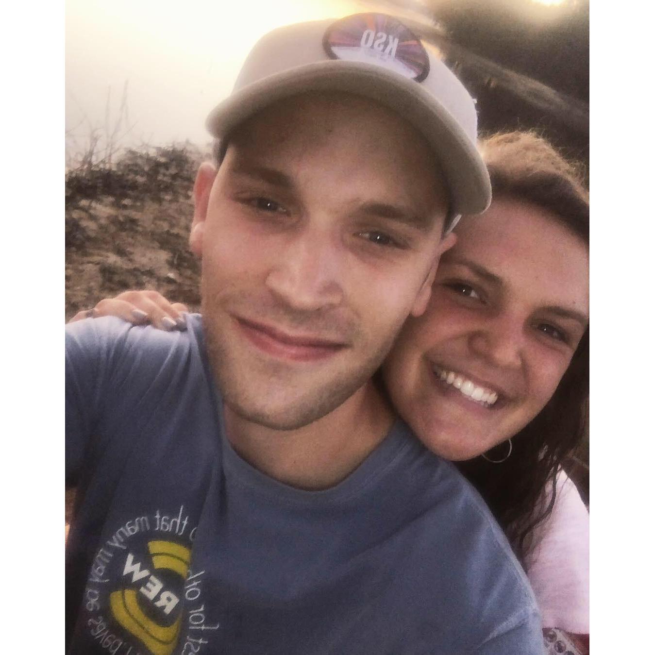 G sent me a text on this day saying, "Hey! How do you feel about wearing bug spray for supper?" We rode the  4-wheeler and had a picnic in the back of it watching the sunset. Such a sweet memory.