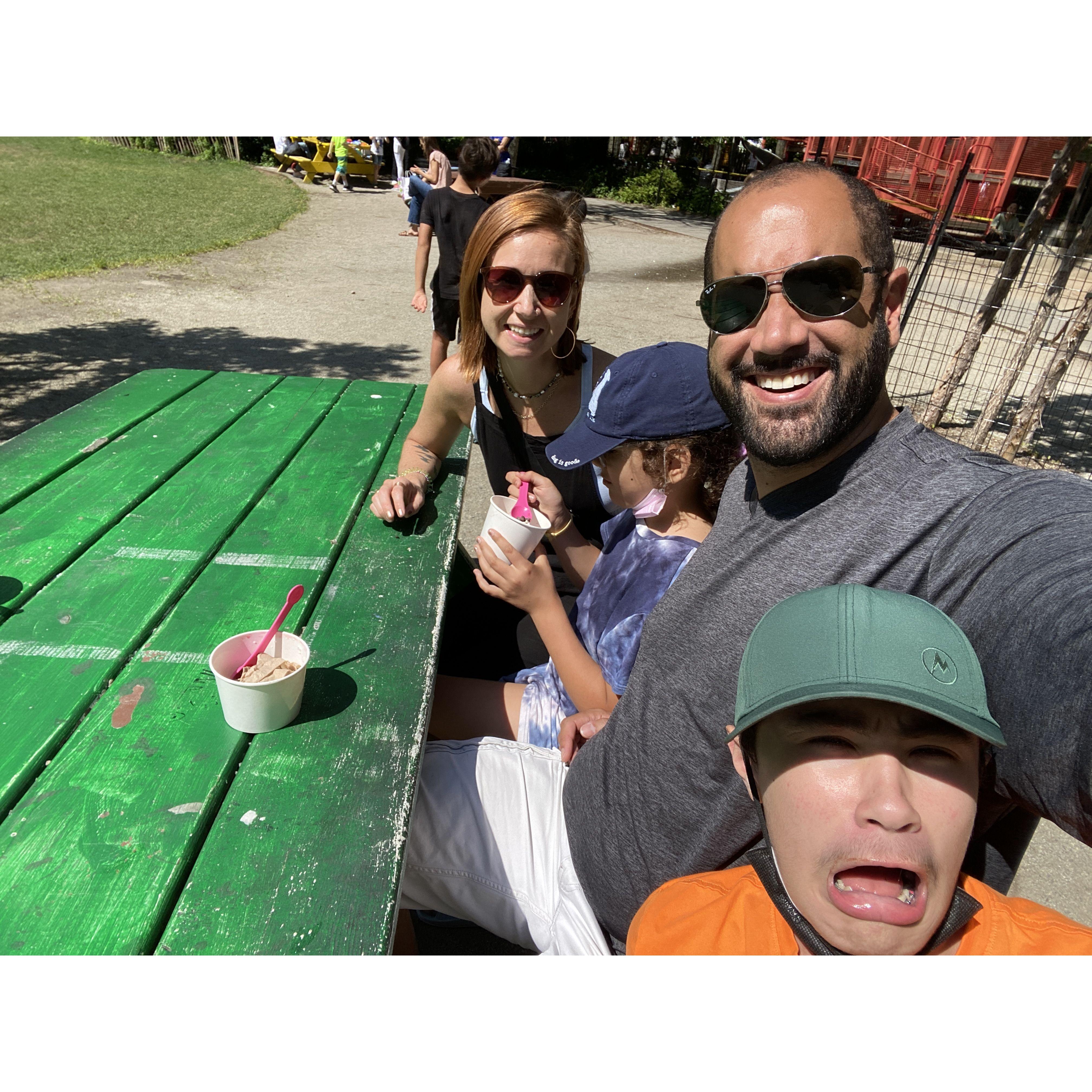 Consolation ice cream after mini golf. For the record, we let Joe win.
