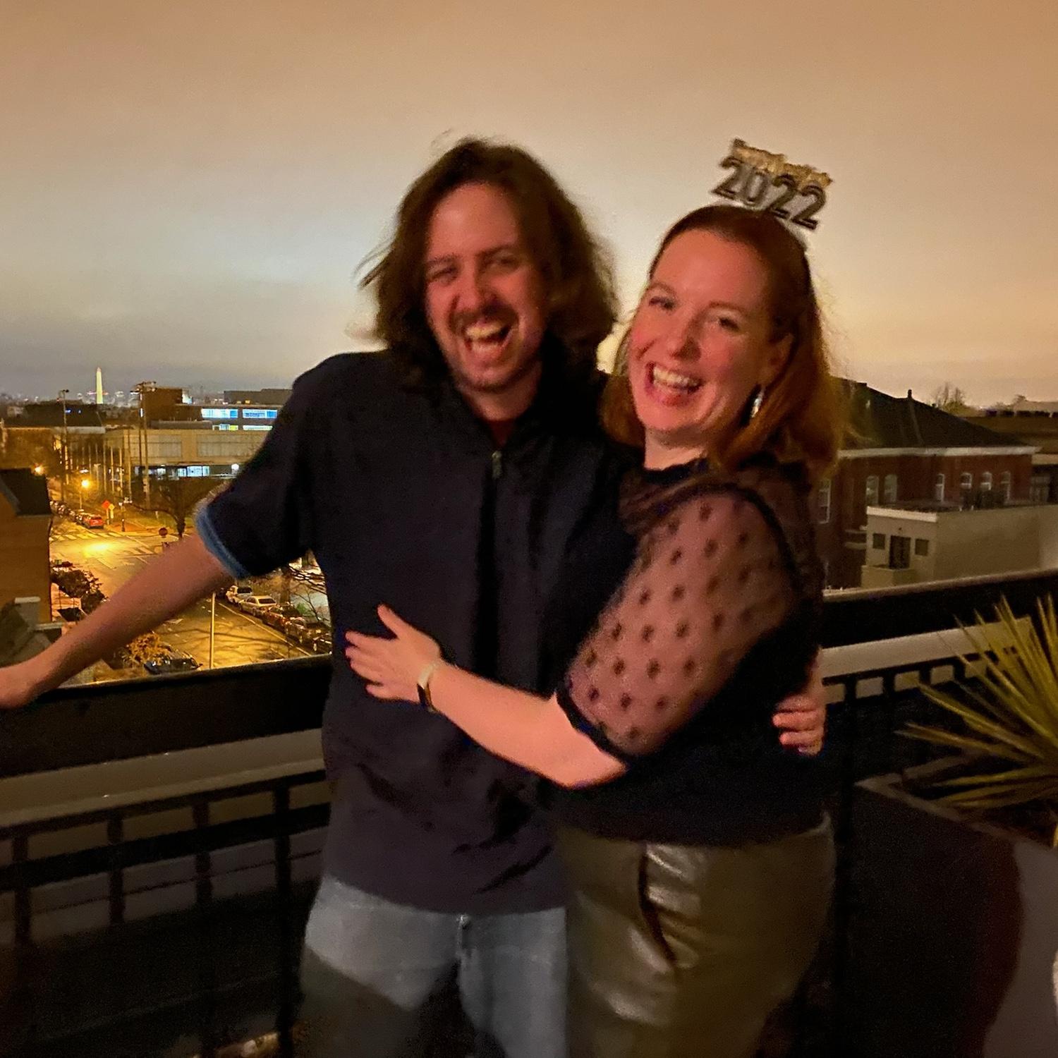 Fun fact: Teresa used to have an amazing apartment with a roof deck. On NYE 2022 we watched fireworks and played games with friends.