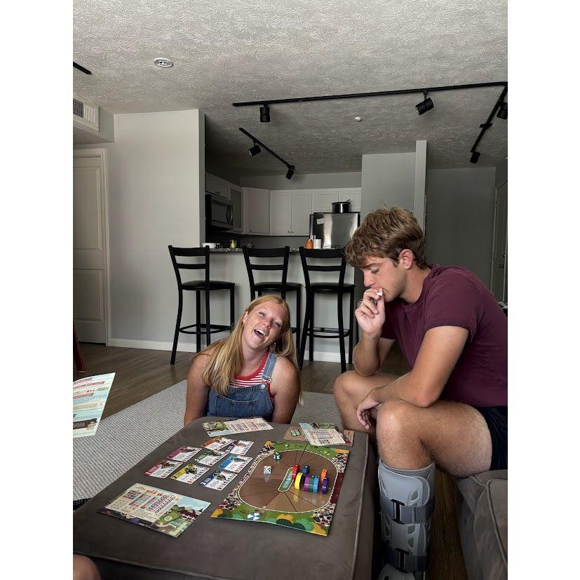 classic board game competition! guess who's more competitive?