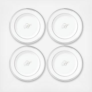 Federal Platinum Script Tidbit Plate, Set of 4
