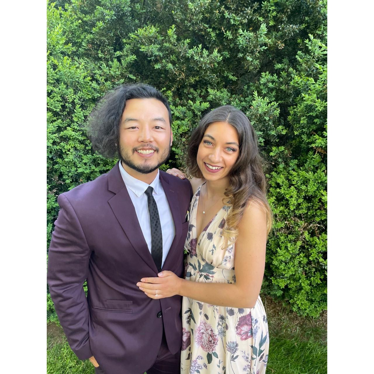 Matching at the wedding of our friends Dhruvika and Brent-our first wedding since Covid!