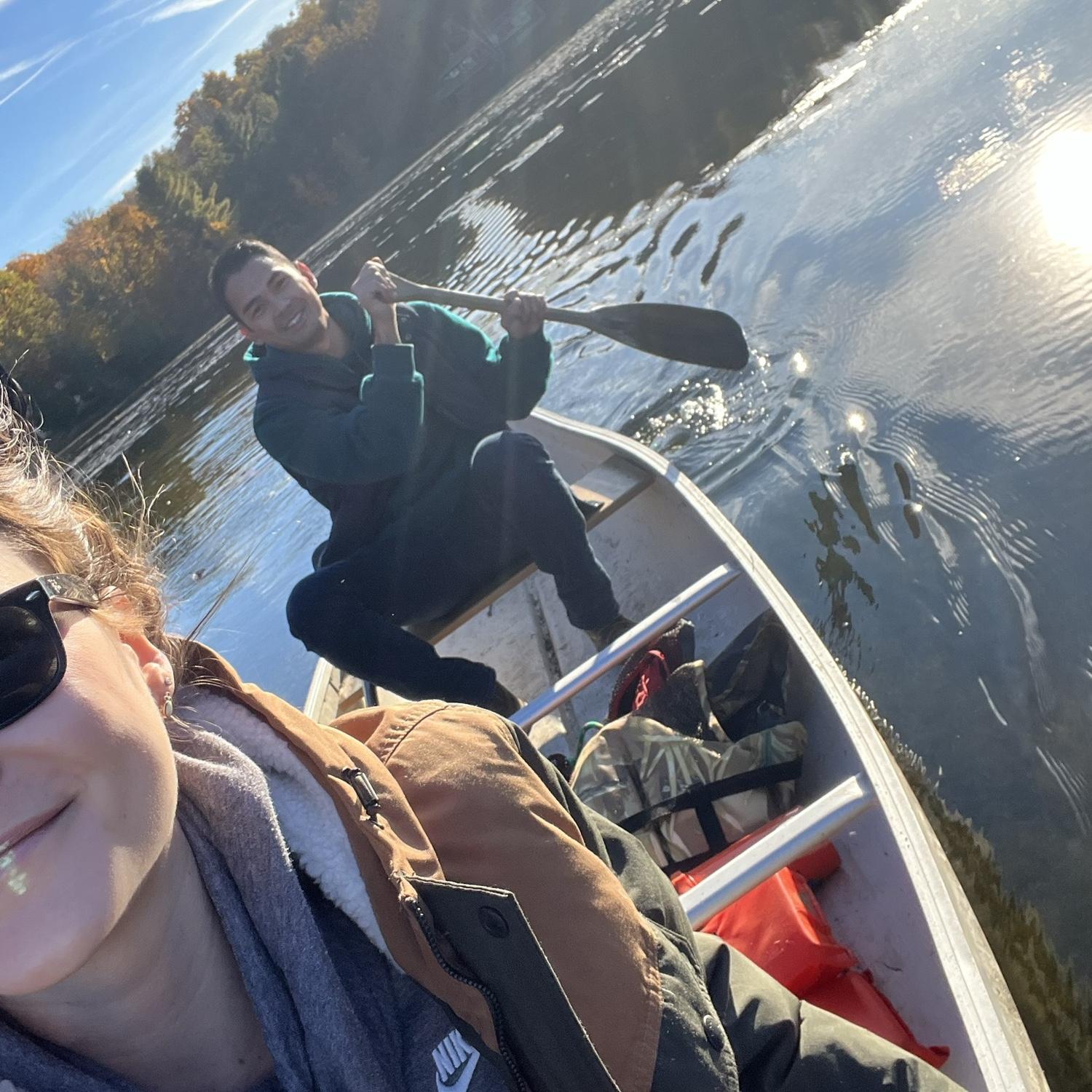 Our first time in a canoe together