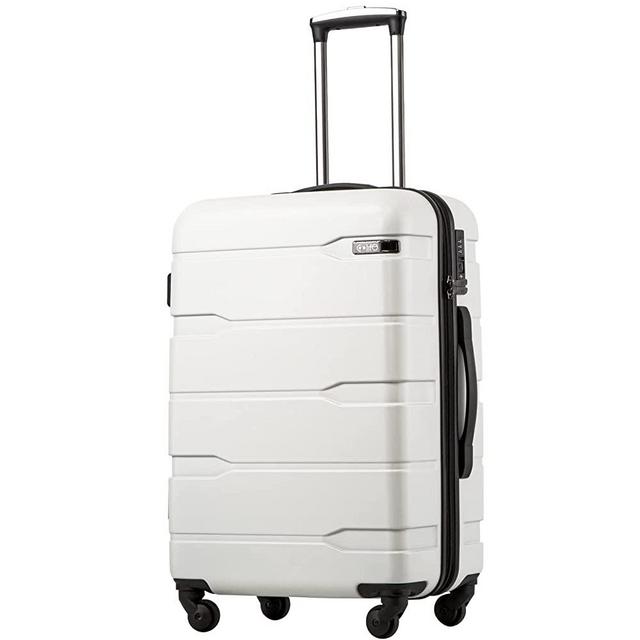 Coolife Luggage Expandable(only 28") Suitcase PC+ABS Spinner Built-In TSA lock 20in 24in 28in Carry on