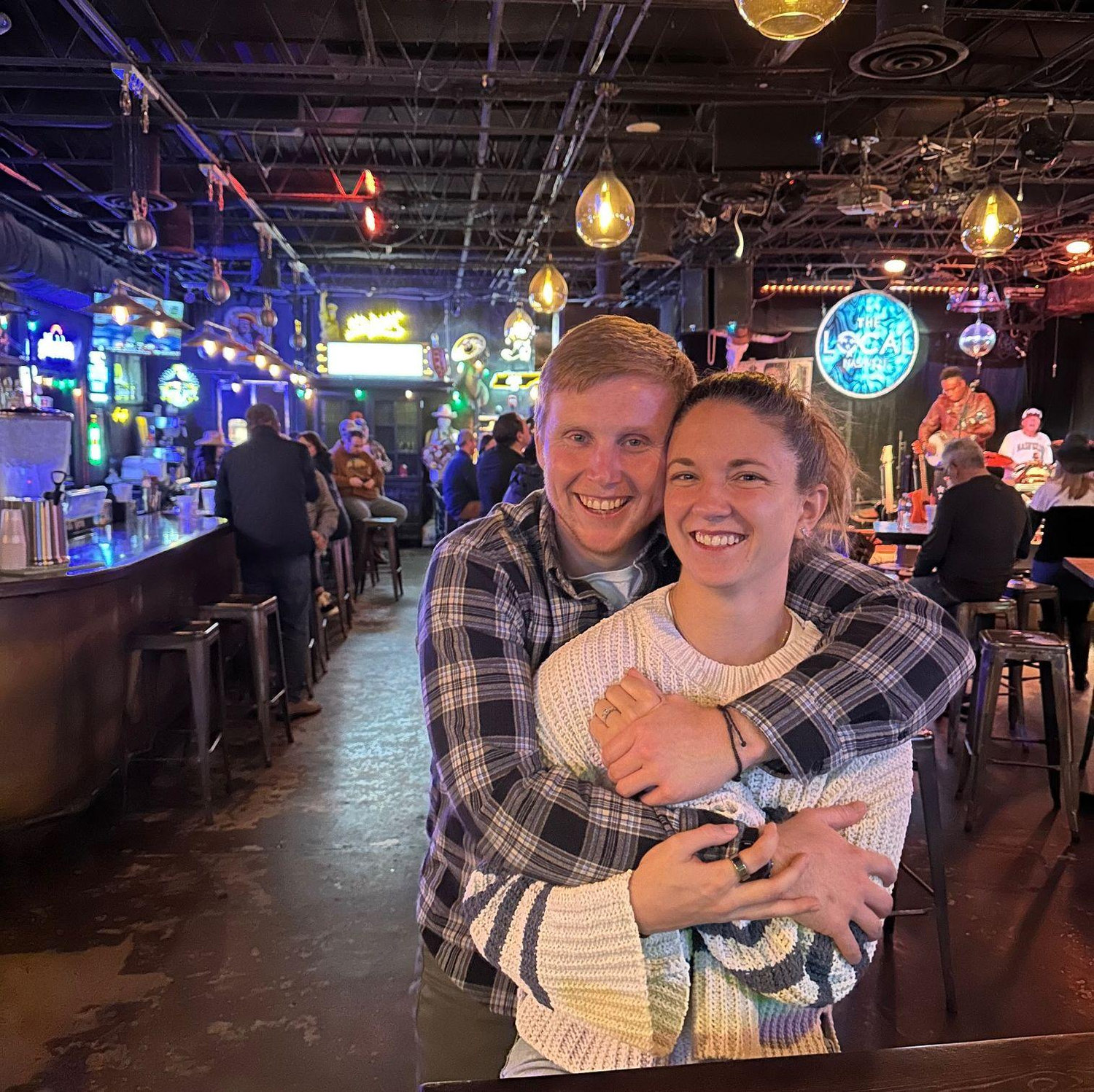 Celebrating in Nashville the day we got engaged!!