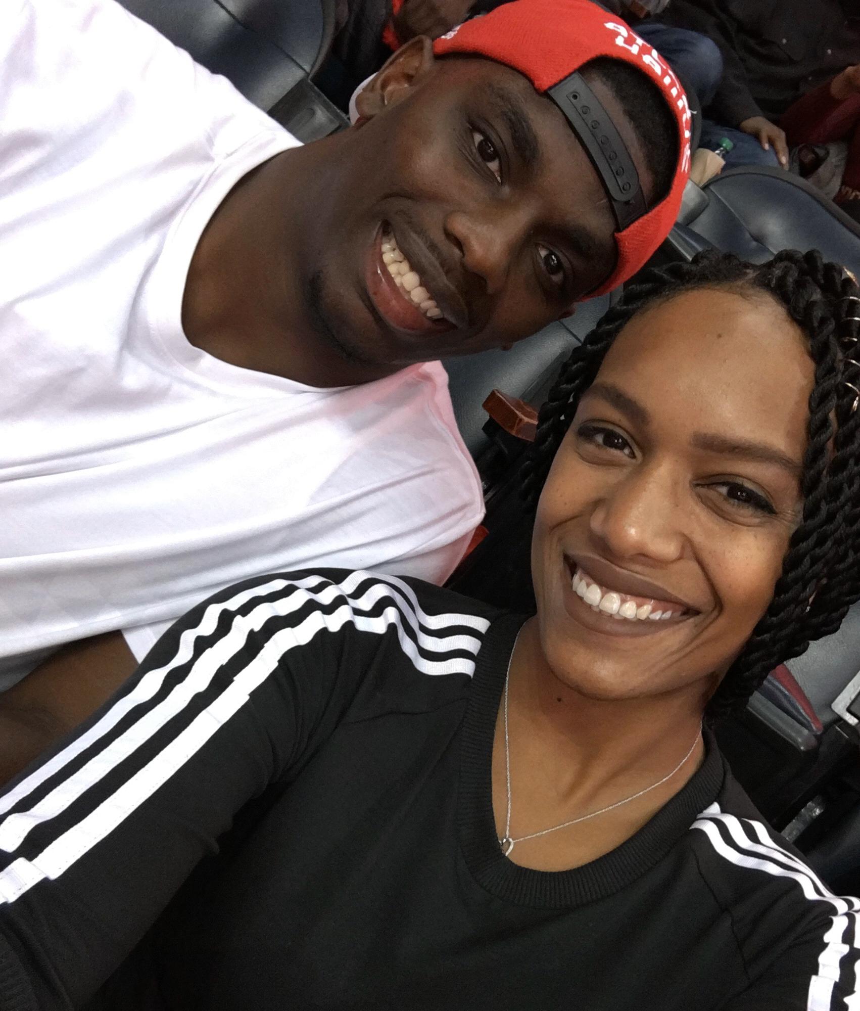 Denise & Tommy at the Hawks game