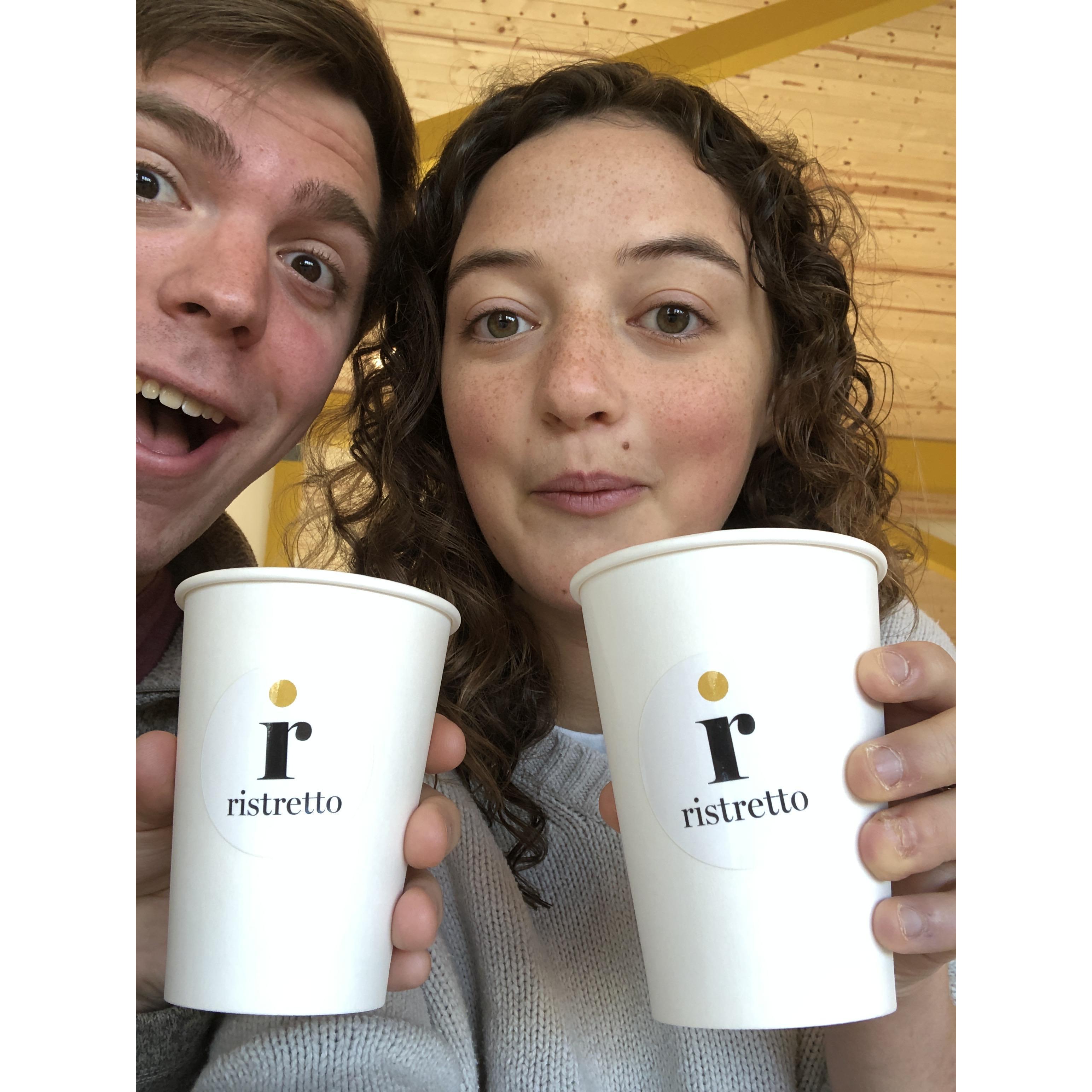 visiting a new coffee shop in auburn! we are big coffee drinkers :)