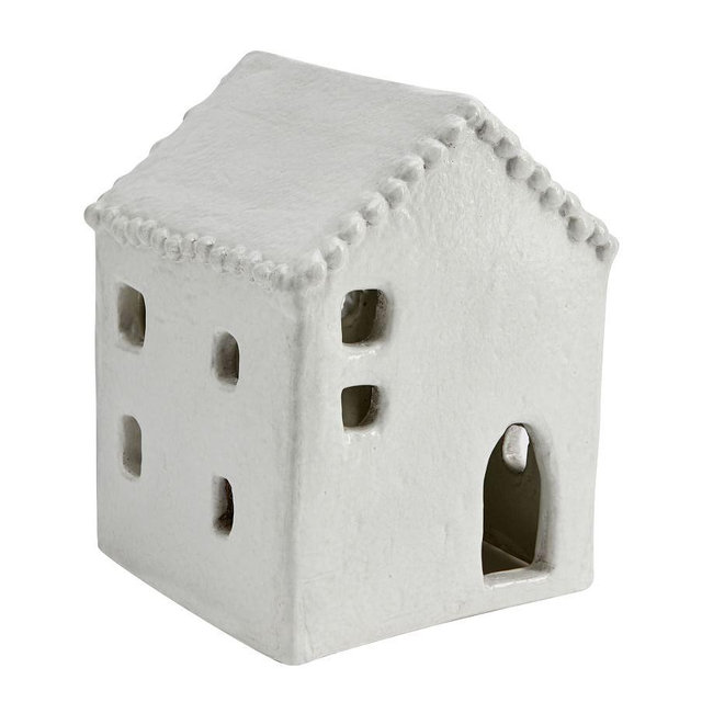 Ceramic Christmas Village Houses, Large, White