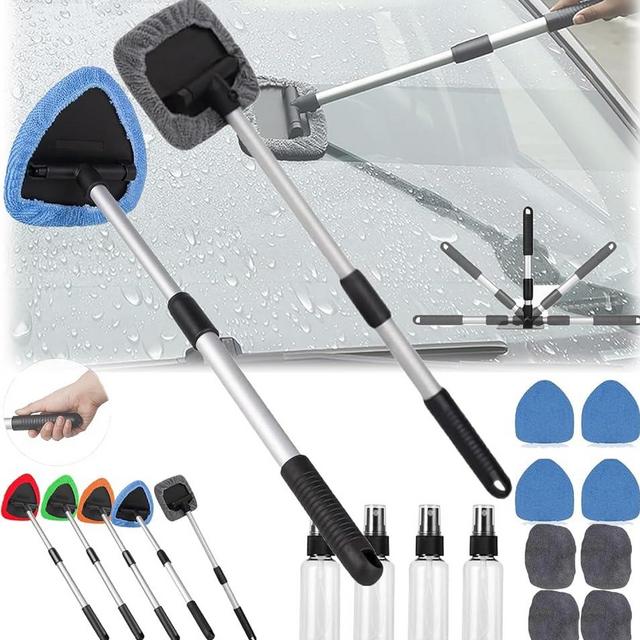 Windshield Wow Magnetic Car Window Cleaner, Magnetic Windshield Cleaner, Windshield Wow Pro Set Magnetic, Magnetic Windshield Cleaner Tool, Double Sided Window Cleaner Tool (2PCS-C)
