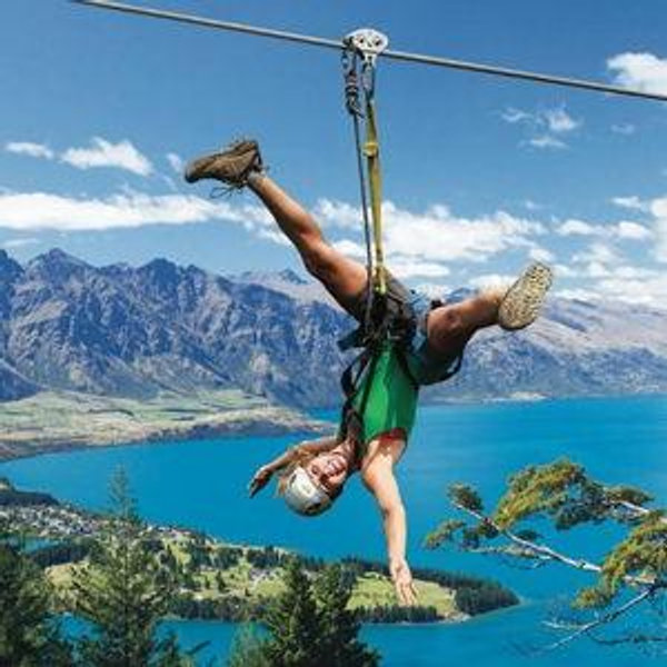 Mountain Ziplining in Queenstown, New Zealand