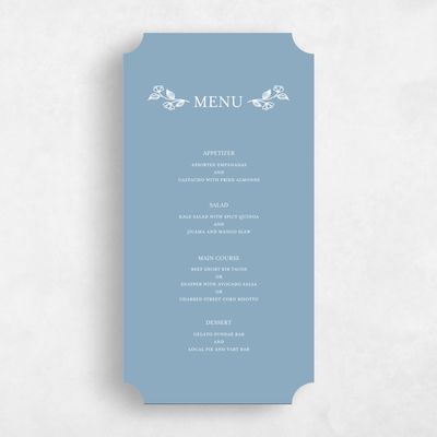Blue Ticket Wedding Menu - Kalispell