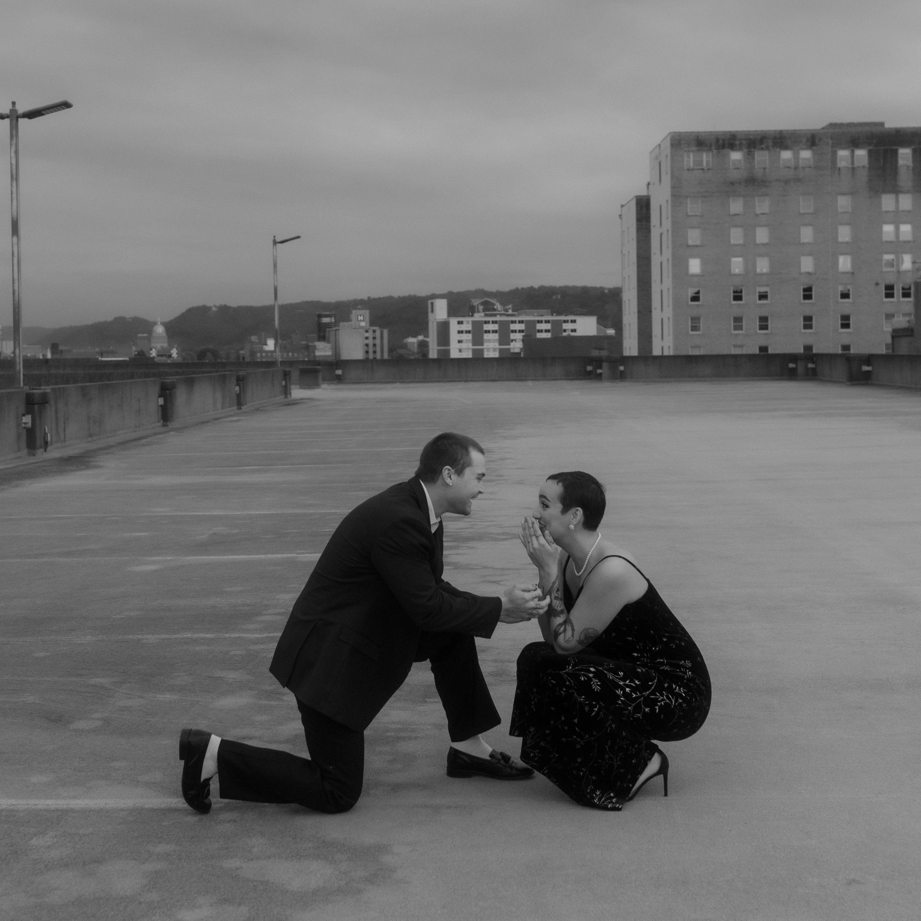 Our proposal photoshoot was a complete surprise that JD planned for me. I truly had no idea the entire time until he was on one knee.