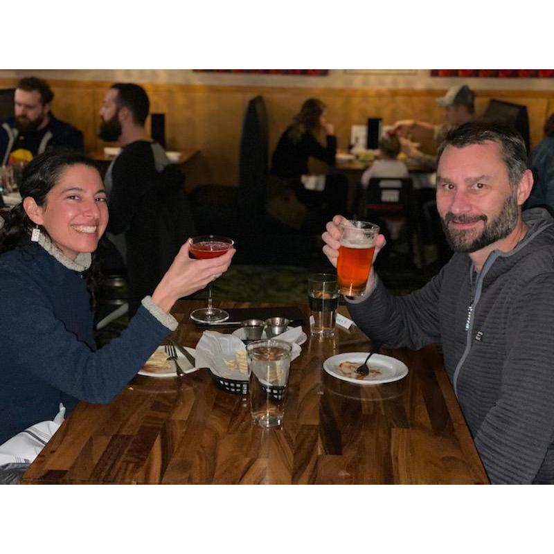 Celebrating our engagement at our favorite restaurant, Star of India