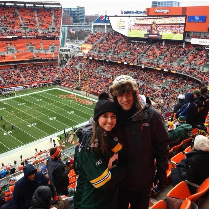 At the Browns vs. Packer Game in 2017!