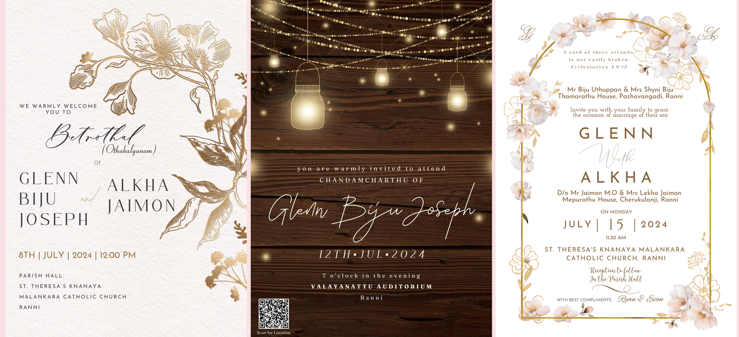The Wedding Website of Glenn Biju Joseph and Alkha Jaimon