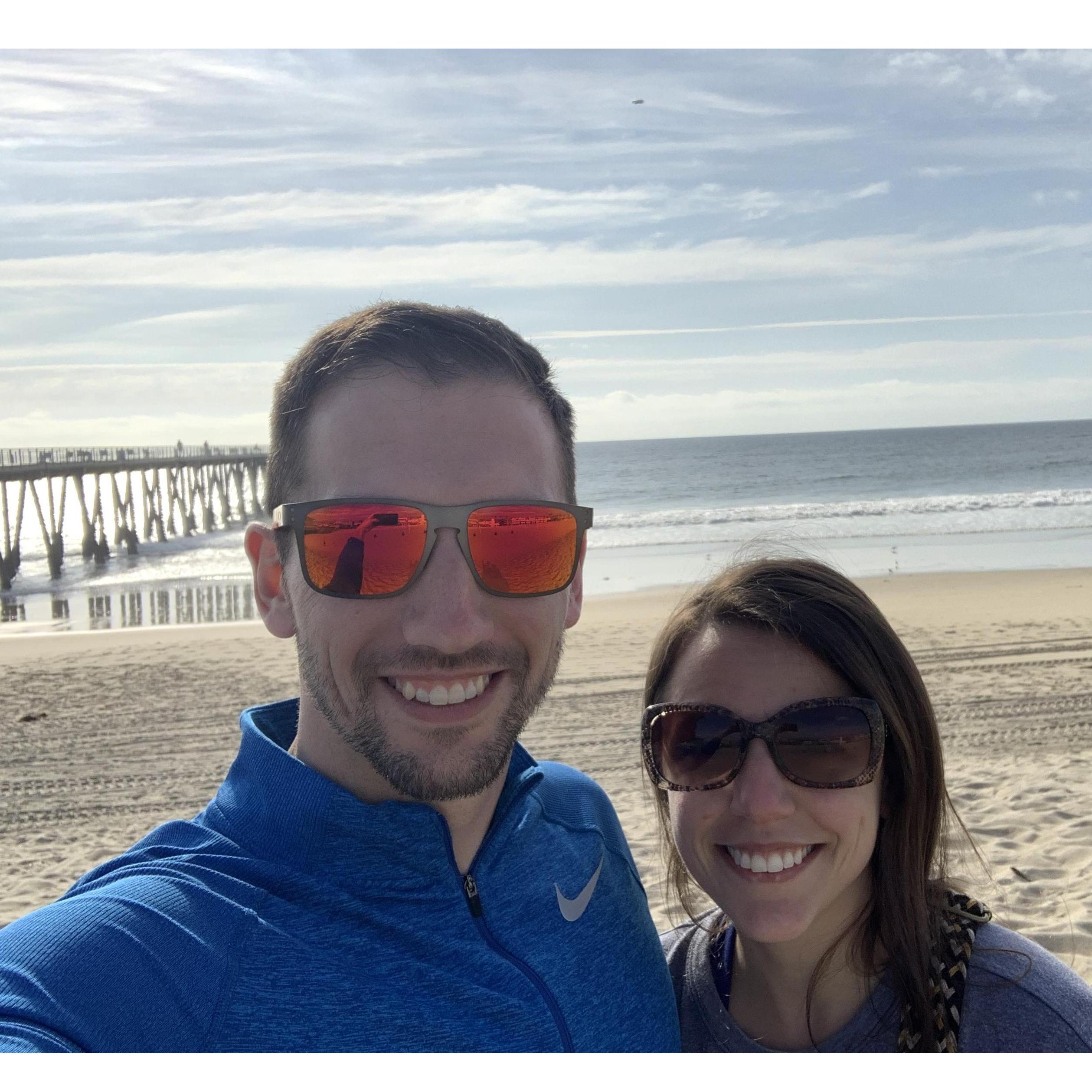 Catching some rays on Manhattan Beach.
