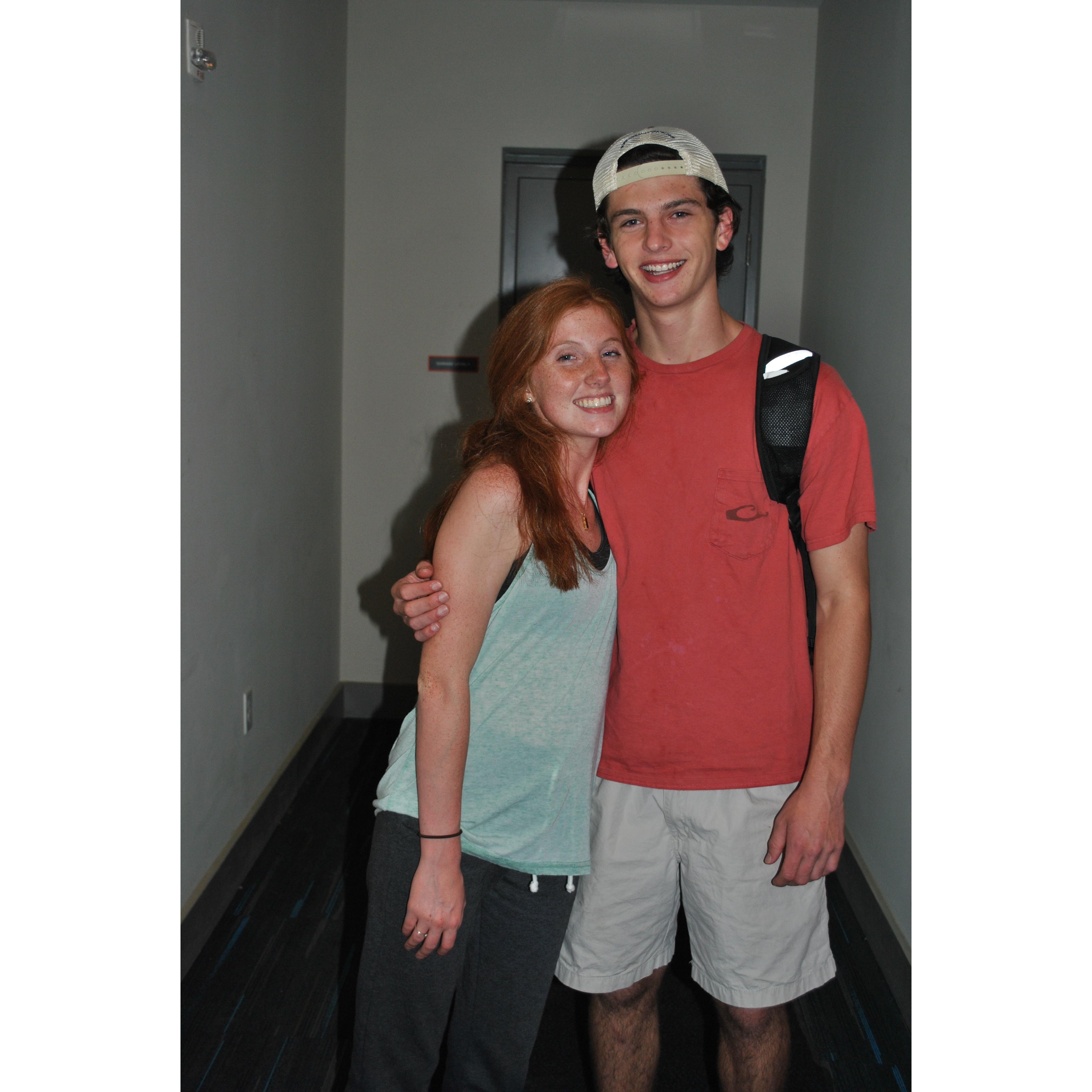 this was before we were even dating.....I helped set up a surprise birthday party for Aaron