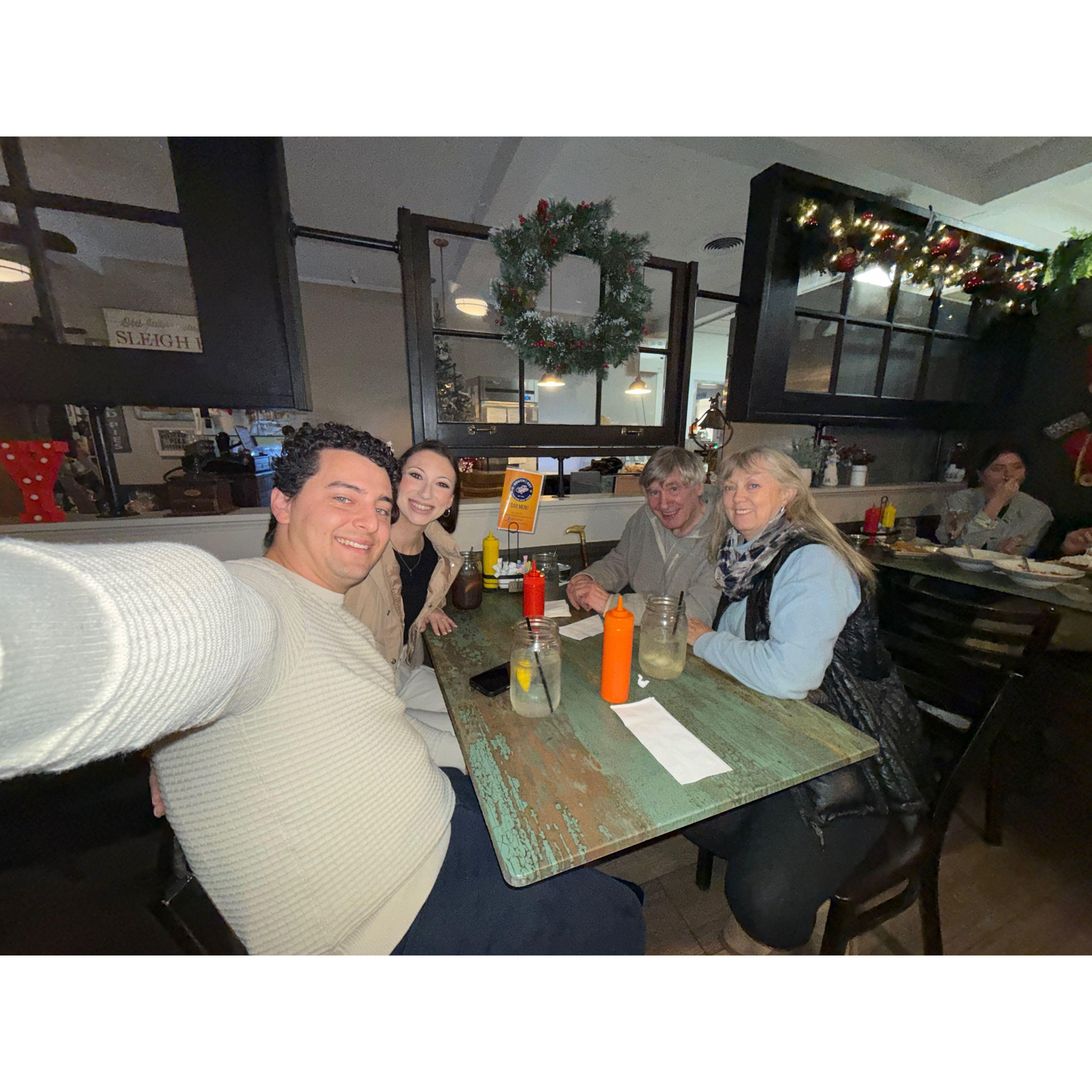 Dinner with the Marshes before heading home from Nevada