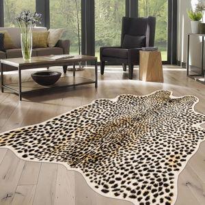 Oversized Cheetah Print Rug, Large Leopard Rug 6.2x8.2 Feet Faux Animal Print Skin Cheetah Area Rug for Bedroom Living Room Animal Fur Hide Rustic Antelope Deer Multicolor