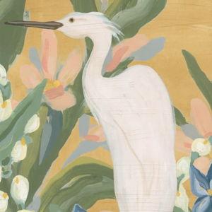 Highland Dunes Adharv Floral Egret I by June Erica Vess & Reviews | Wayfair
