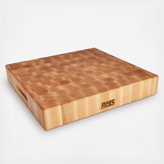 End Grain Square Cutting Board with Grips