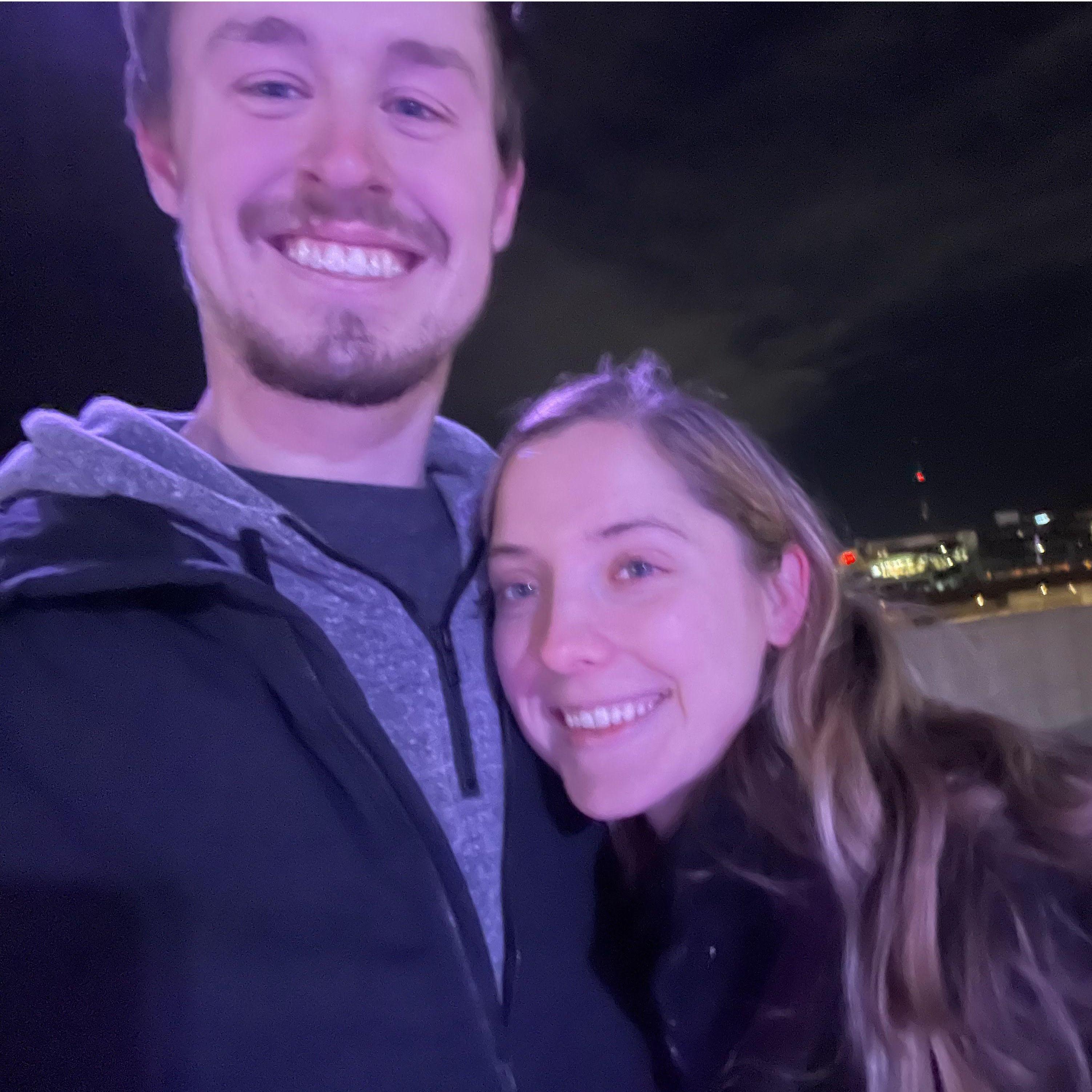 One of our first dates - at the Ice skating rink in Des Moines