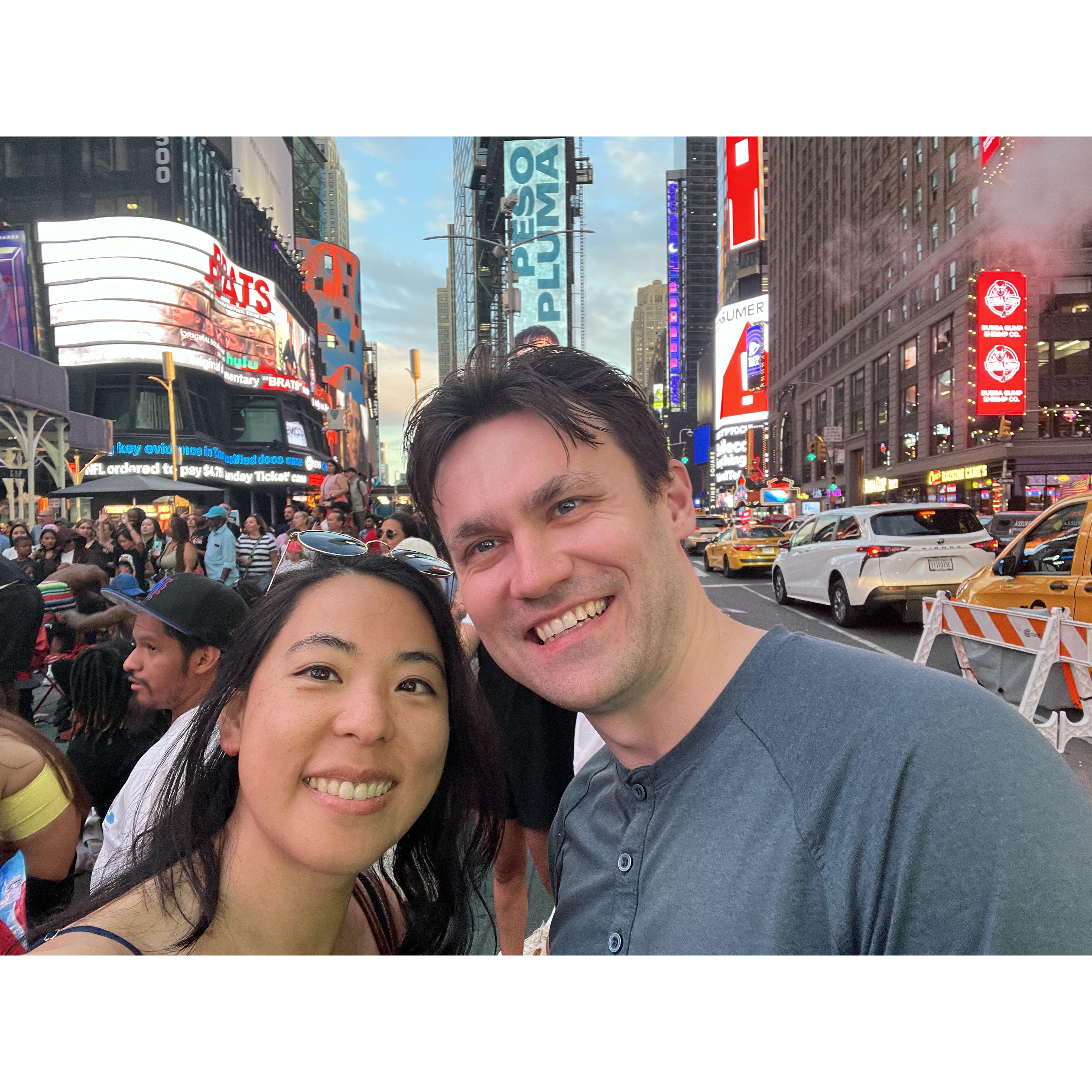 At the Time Square together. (Summer 2023)
