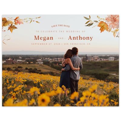 Light Rust, Orange Wedding Digital Save the Date - Lysete Photo