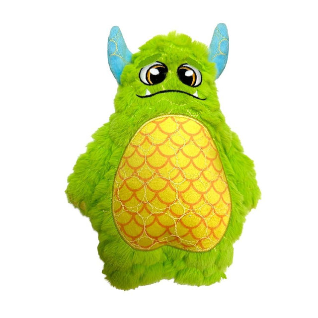 Bite Force Dog Toy - Large Durable & Strong Plush Green Monster Dog Toy, Kevlar-Reinforced for Aggressive Chewers