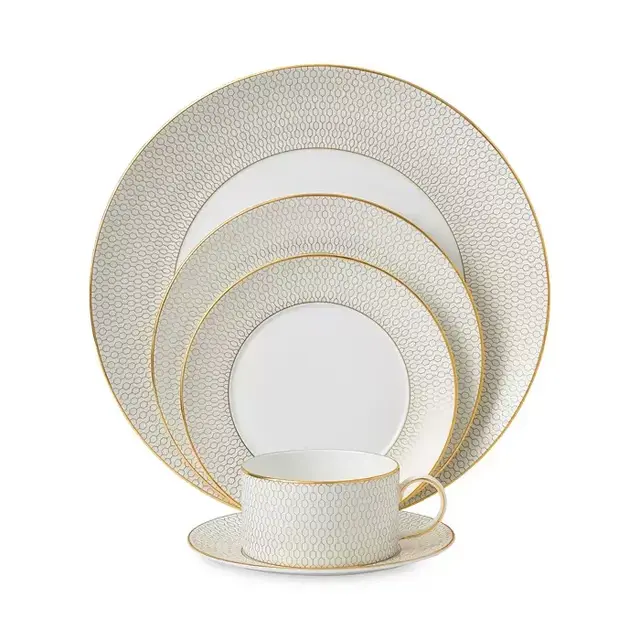 Geo Gold 5-Piece Place Setting