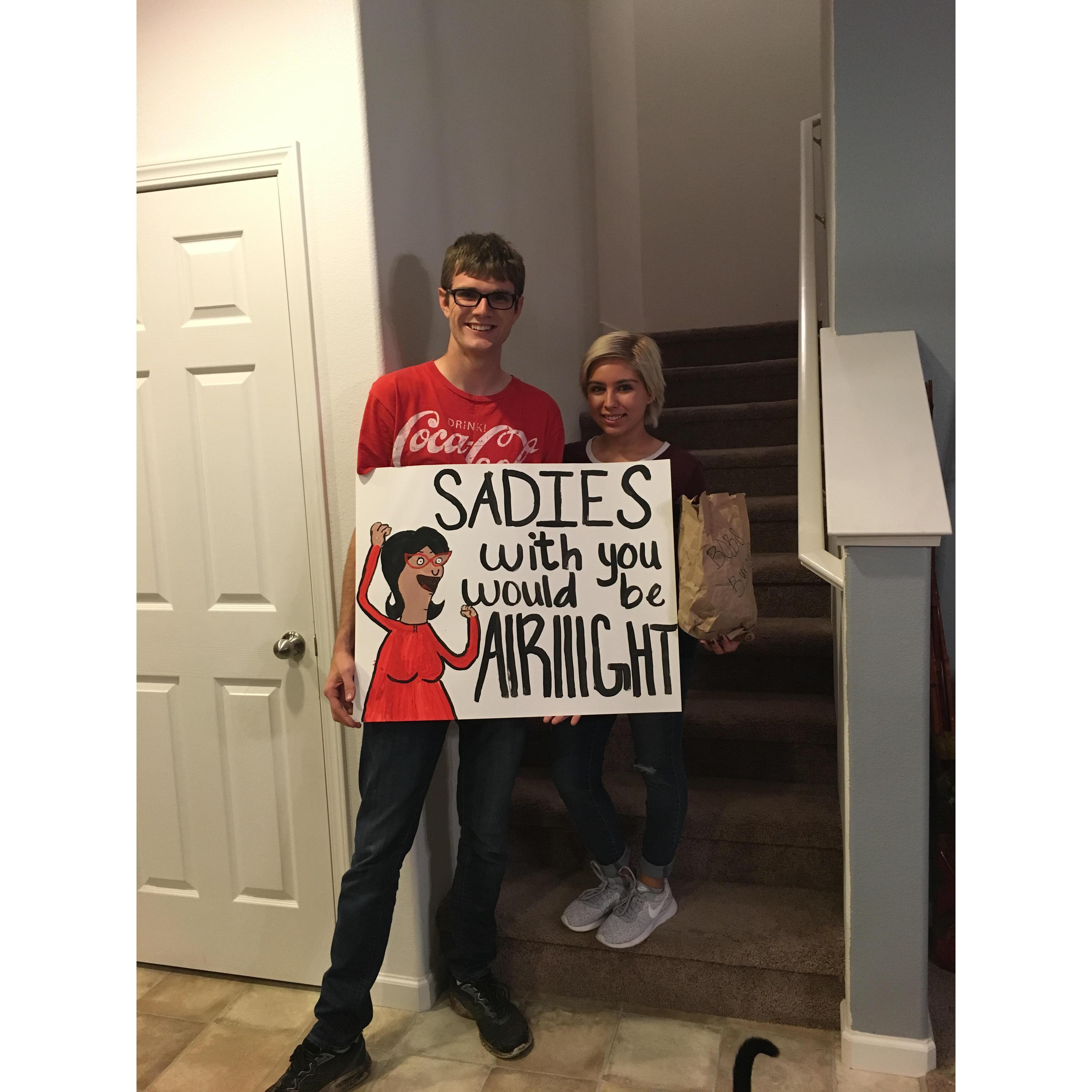 Francine asking Daniel to Sadies