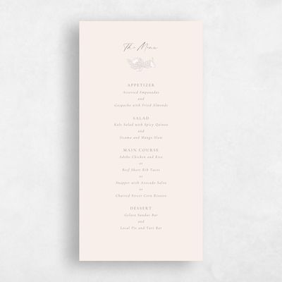 Linen, Beige Wedding Menu - Bennett