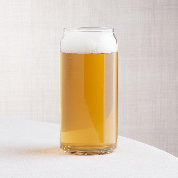 21 oz Beer Can Glass | Crate And Barrel