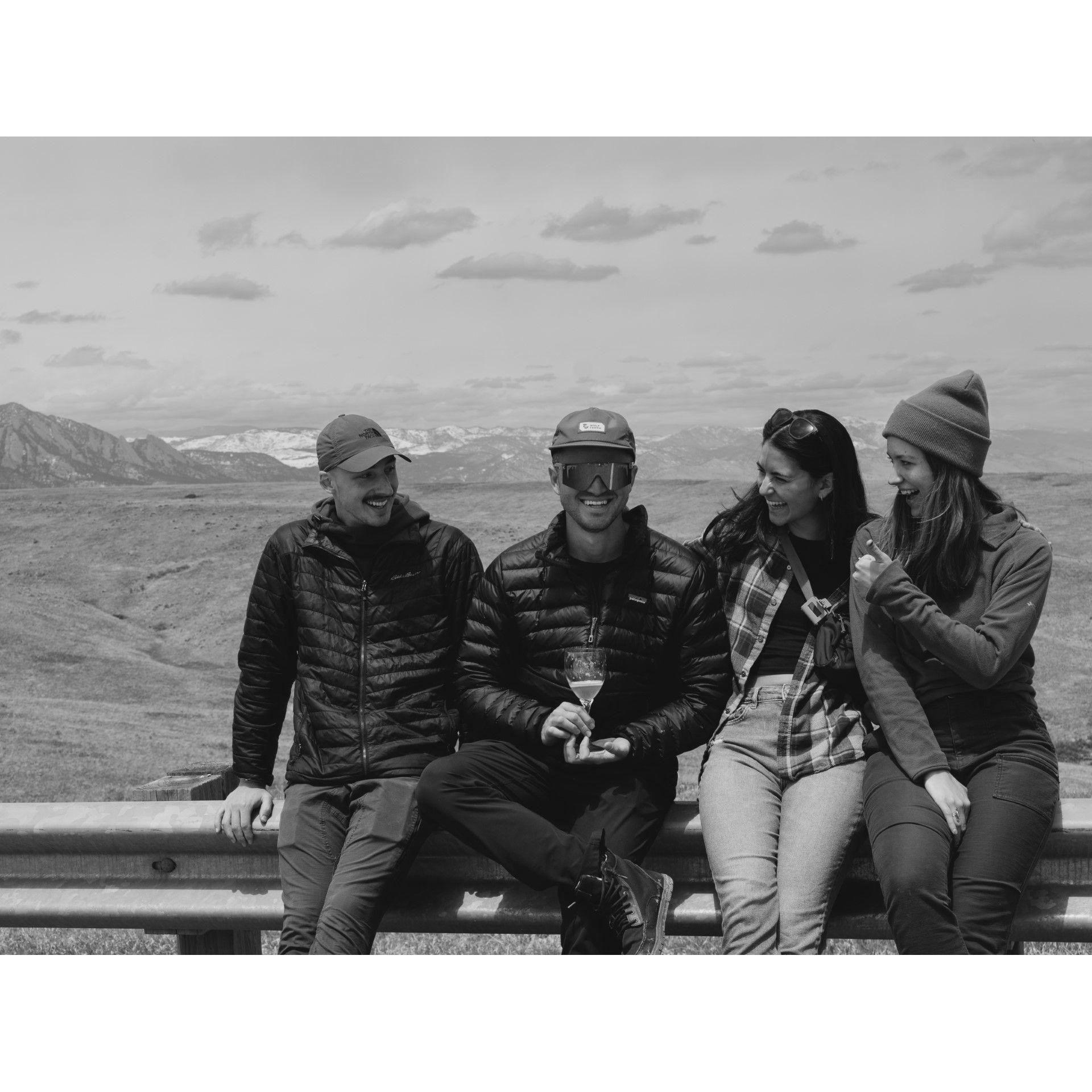 Superior, CO, 2022 - Our lovely friends (and Drea behind the lens) who came out and supported for the race!