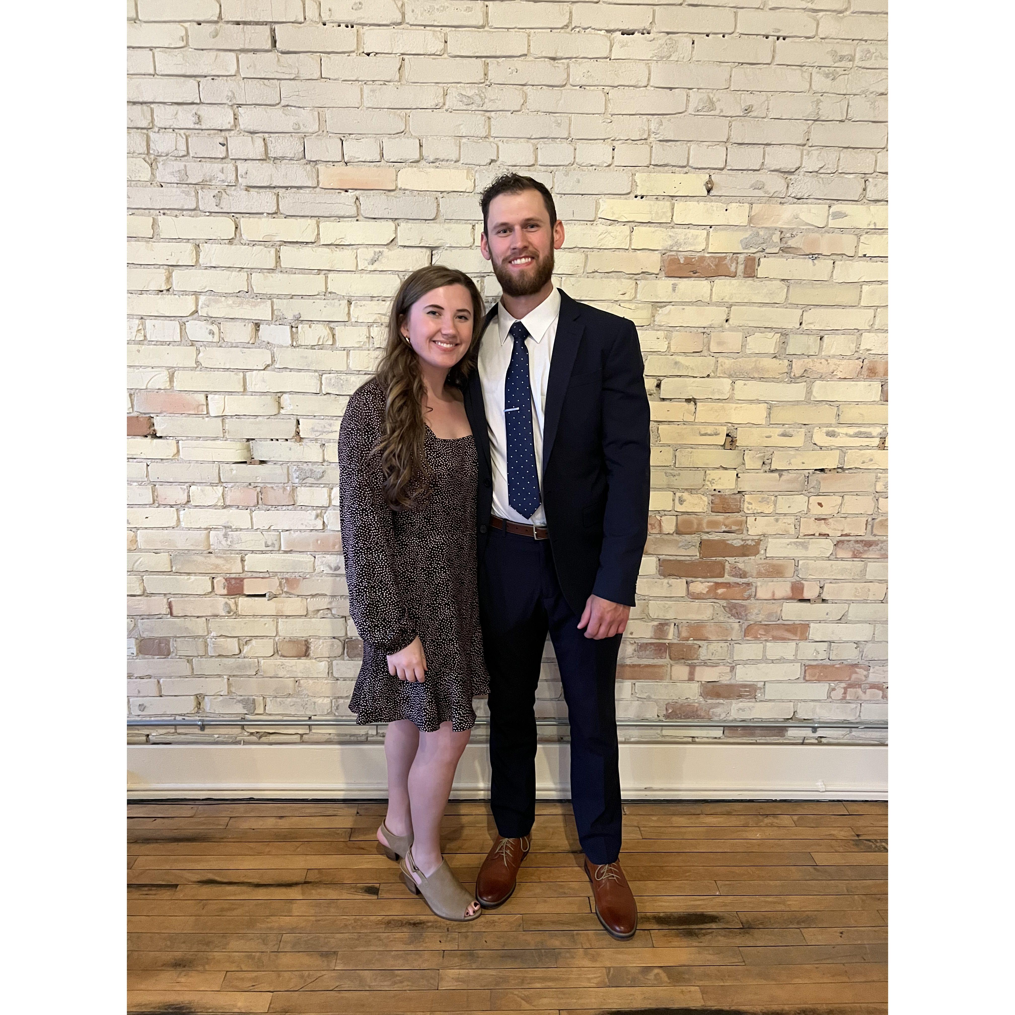 One of the many weddings we were able to attend together as each other's date.