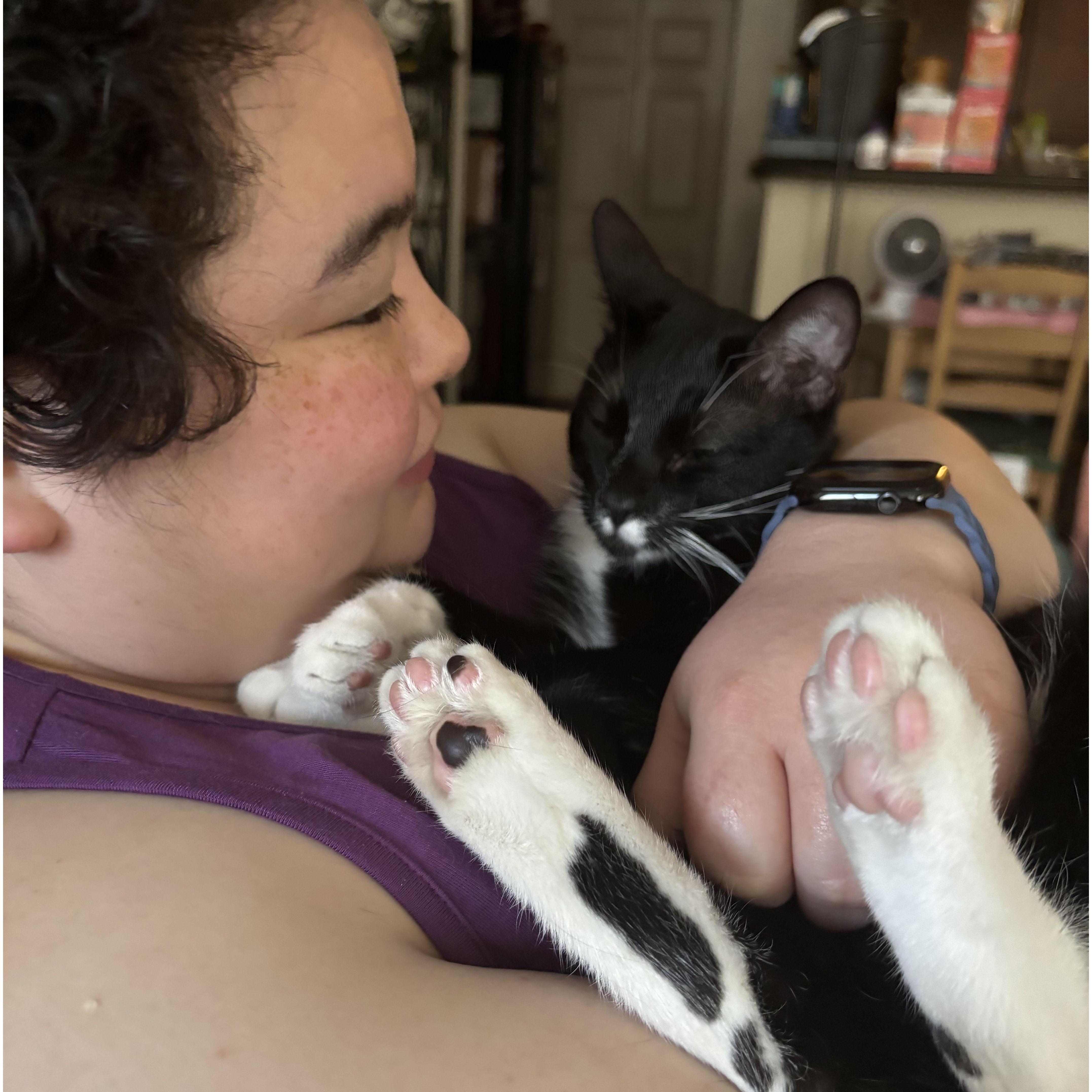 Horus stealing all of his mom's attention