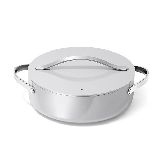 Caraway Rondeau - 6 Qt Non-Stick Pan with Lid - Free From Forever Chemicals - Perfect for Searing, Braising, & Roasting - Gray