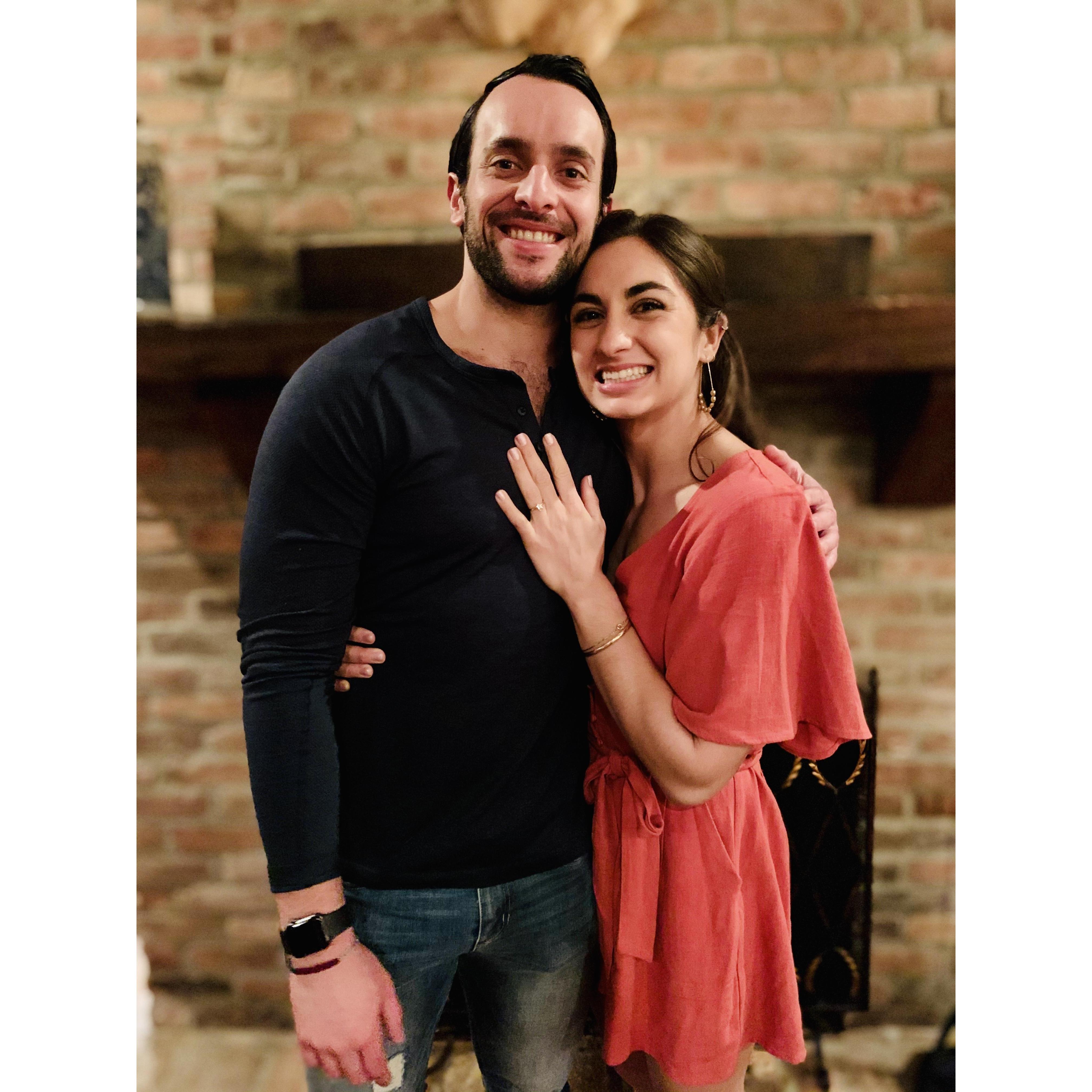 Rob proposed at Shelby's parents house Thanksgiving night!