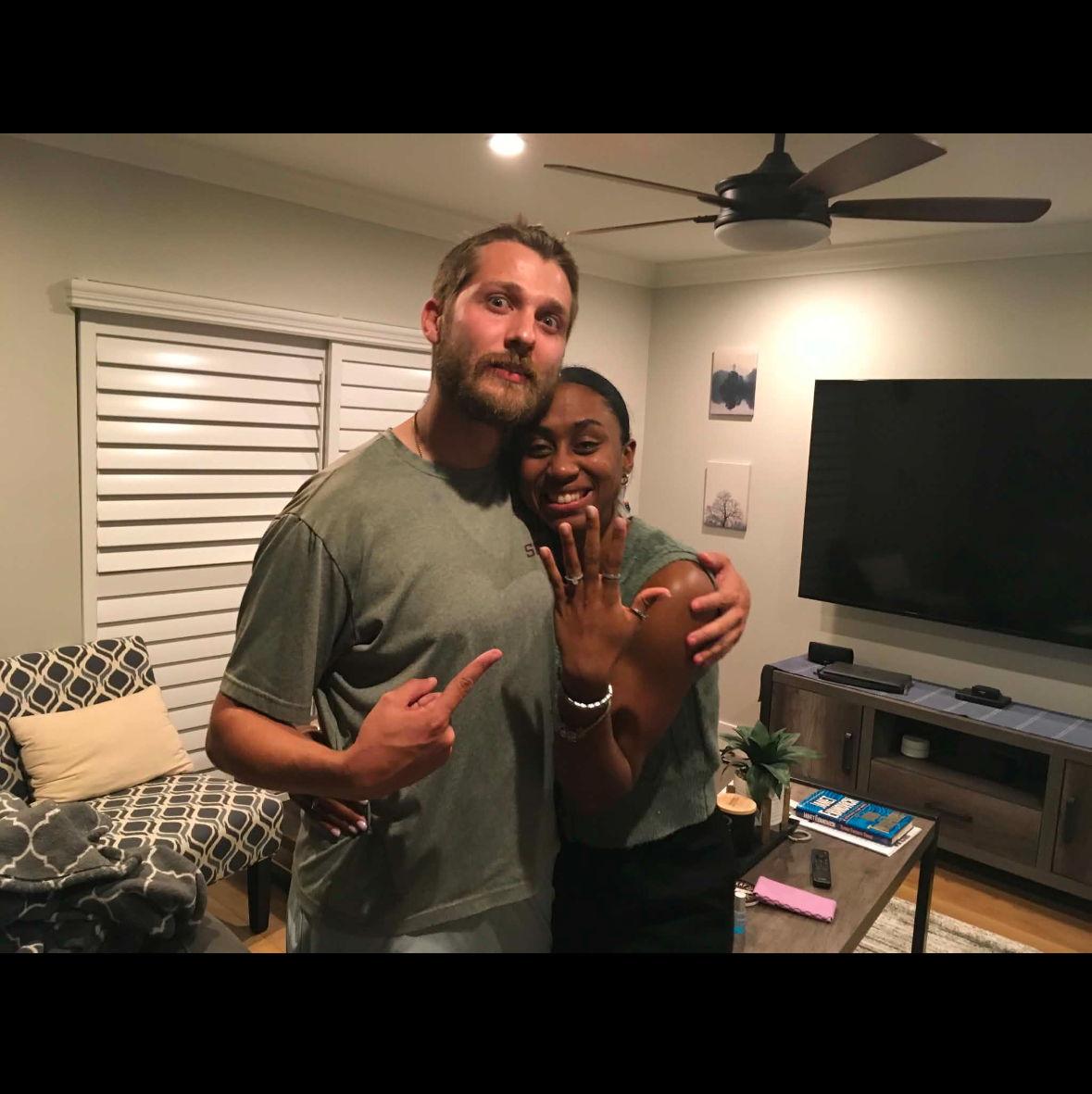 He proposed! She said yes!