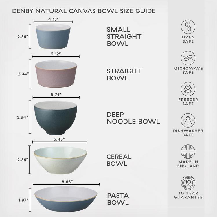 Denby, Impression Assorted Straight Bowl, Set of 4 - Zola