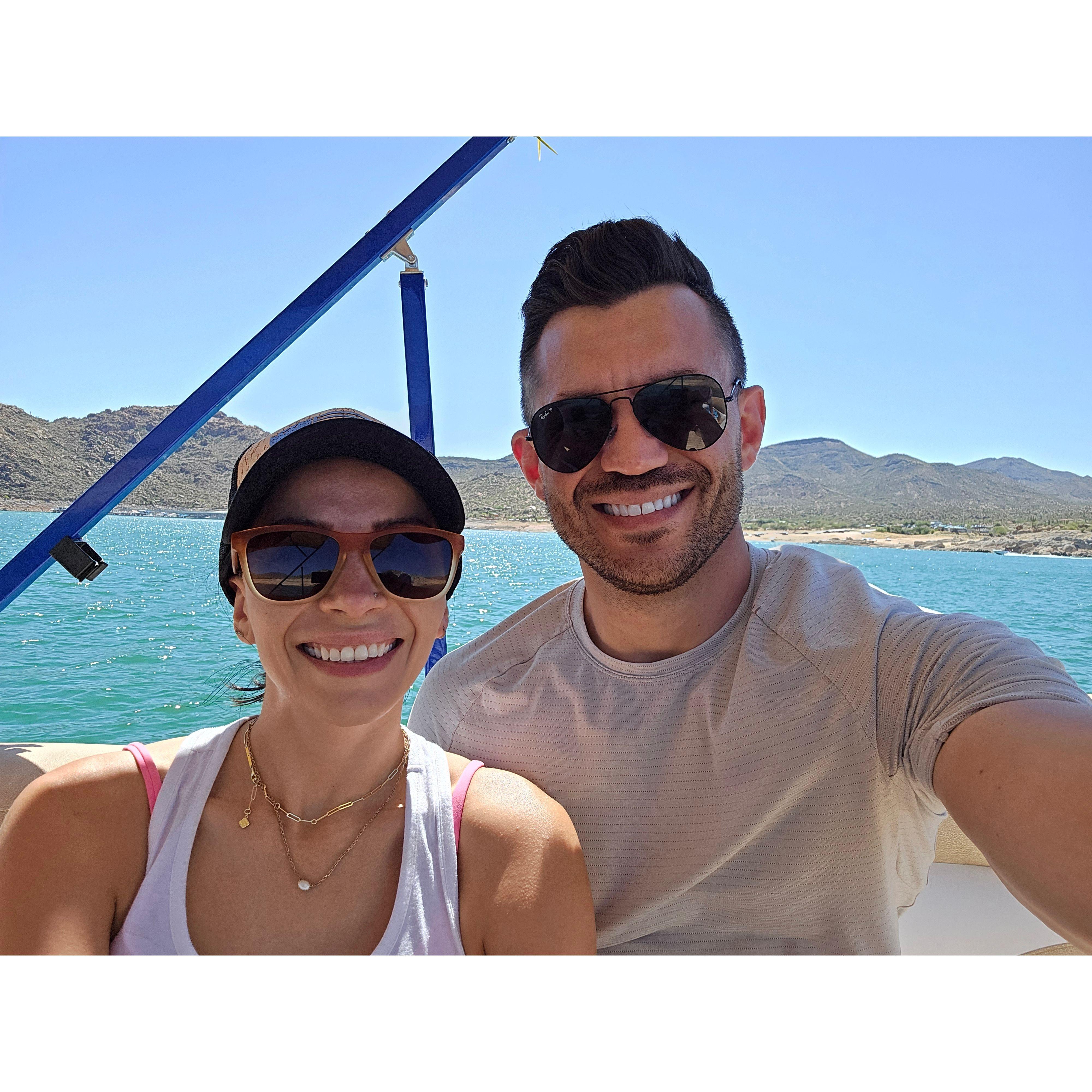 Alexus' first lake day in Arizona