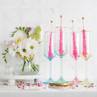 Rainbow Champagne Flute, Set of 4