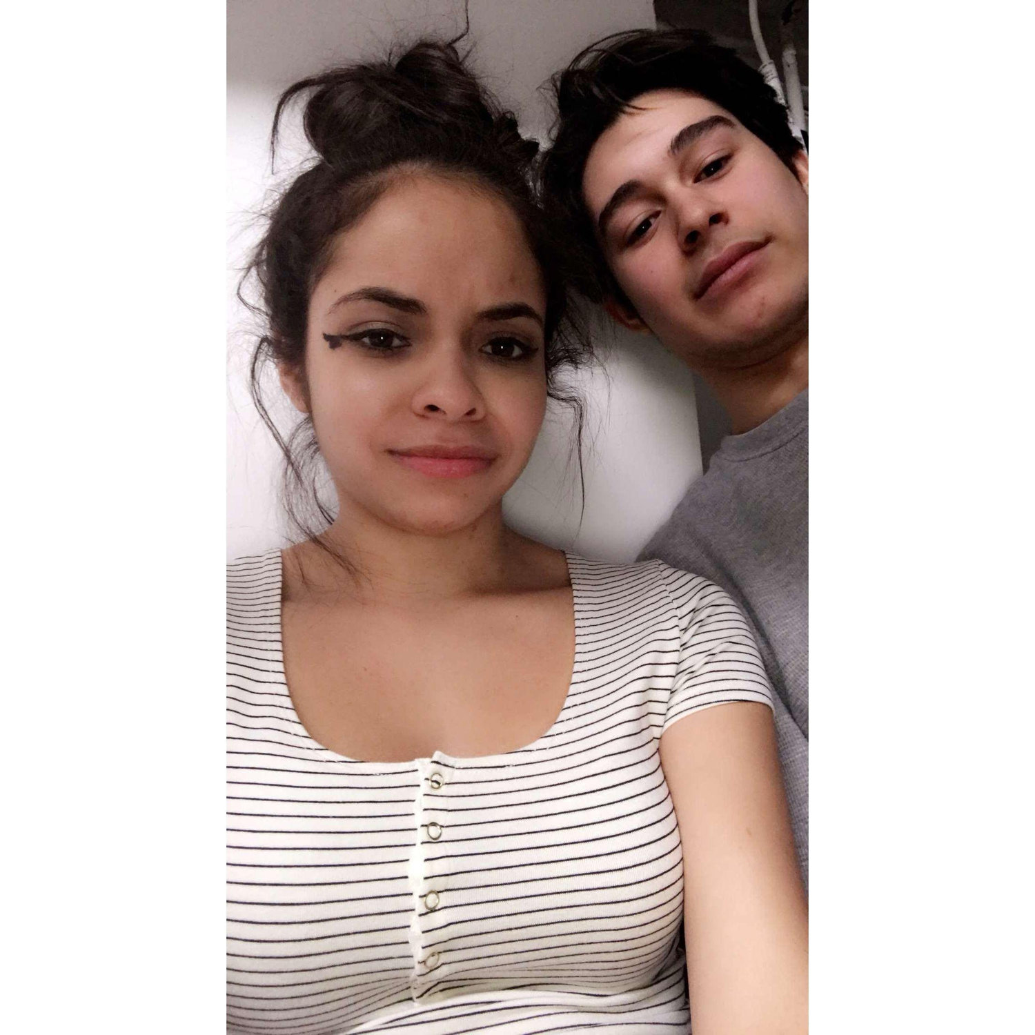 On January 22, 2017 - Brian decided to do Kelsey's makeup for fun. Brian did an okay job.