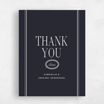 Ebony, Black Wedding Thank You - Querido Portrait