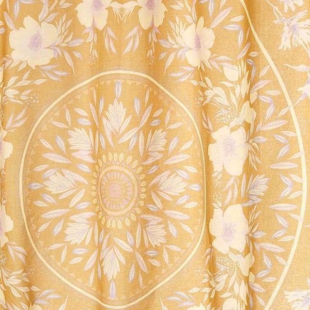 Sketched Floral Medallion Shower Curtain