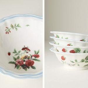 Camille Stoneware Cereal Bowls, Set of 4