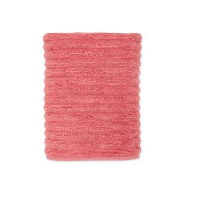 Turkish Ribbed Bath Towel in Coral