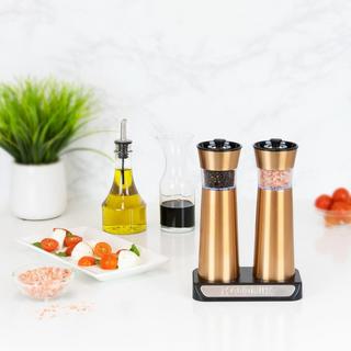 Rechargeable Gravity Salt and Pepper Grinder Set